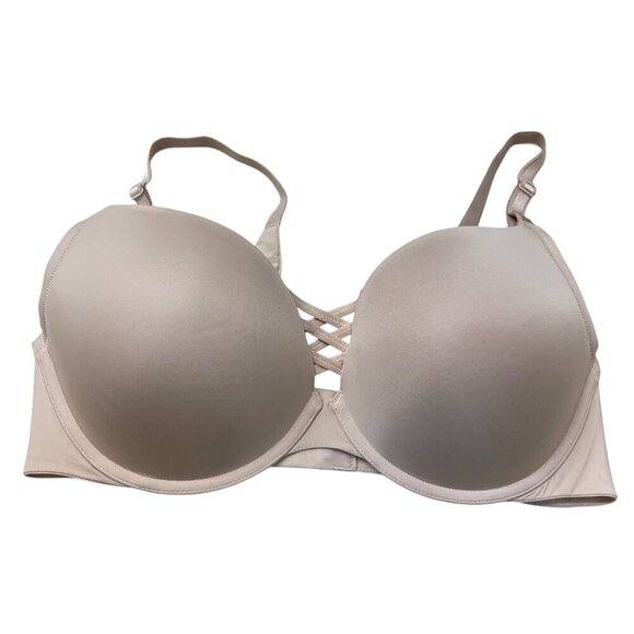 Torrid XO Plunge Push-Up Bra Nude 360 Back Smoothing Underwire Criss Cross 40DD - Picture 2 of 6